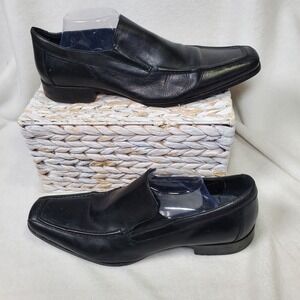 Gordon Rush Cody Black Leather Loafers Sz 12 Made In Italy Driving Shoes Slip On